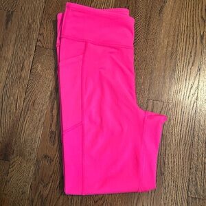 Neon pink leggings
